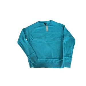 J Crew NWT 100% Lambs Wool Crew Neck Sweater. Teal Womans Sz XL